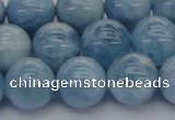 CAQ531 15.5 inches 12mm round AA+ grade natural aquamarine beads