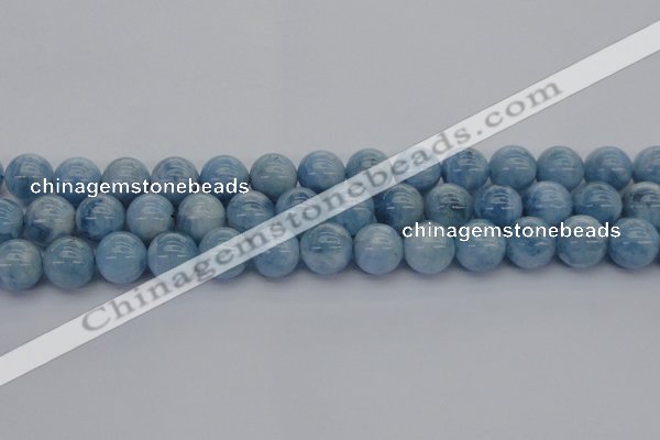 CAQ531 15.5 inches 12mm round AA+ grade natural aquamarine beads