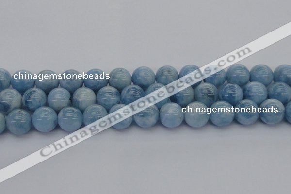 CAQ532 15.5 inches 14mm round AA+ grade natural aquamarine beads