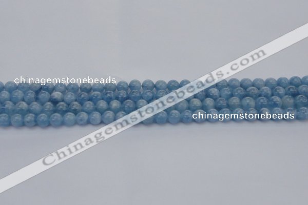 CAQ535 15.5 inches 4mm round AAA grade natural aquamarine beads