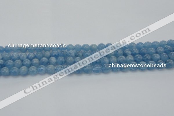 CAQ544 15.5 inches 6mm round AAAA grade natural aquamarine beads