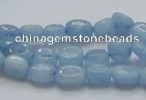 CAQ55 15.5 inches 8*9mm nugget natural aquamarine gemstone beads