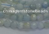 CAQ551 15.5 inches 4mm faceted round natural aquamarine beads