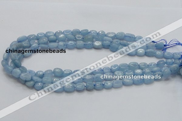 CAQ56 15.5 inches 9*12mm nugget natural aquamarine gemstone beads