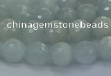 CAQ560 15.5 inches 6mm faceted round natural aquamarine beads