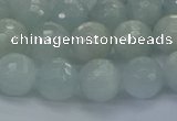 CAQ561 15.5 inches 8mm faceted round natural aquamarine beads