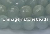 CAQ562 15.5 inches 10mm faceted round natural aquamarine beads