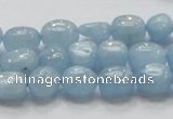 CAQ57 15.5 inches 10*12mm nugget natural aquamarine gemstone beads