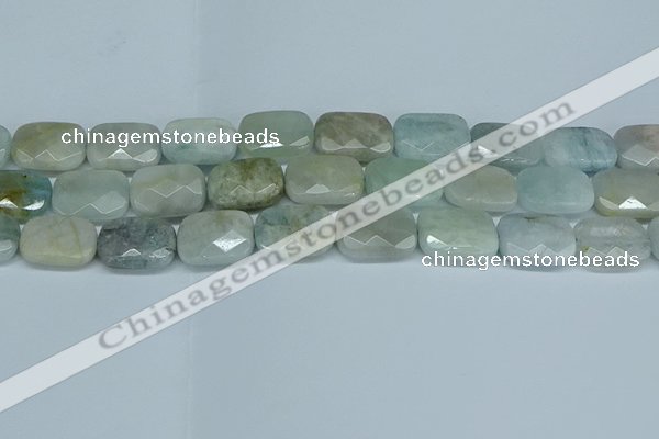 CAQ585 15.5 inches 12*16mm faceted rectangle aquamarine beads