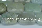 CAQ586 15.5 inches 13*18mm faceted rectangle aquamarine beads