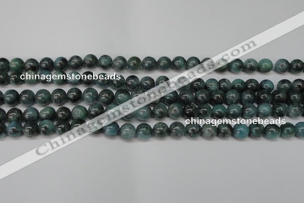 CAQ602 15.5 inches 8mm round aquamarine gemstone beads