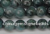 CAQ603 15.5 inches 10mm round aquamarine gemstone beads