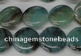 CAQ621 15.5 inches 16mm flat round aquamarine gemstone beads