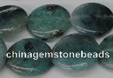 CAQ623 15.5 inches 20mm flat round aquamarine gemstone beads