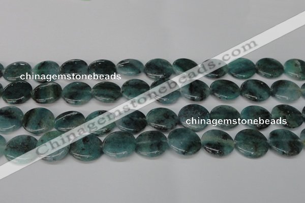 CAQ623 15.5 inches 20mm flat round aquamarine gemstone beads