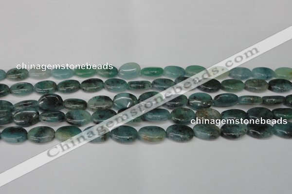 CAQ628 15.5 inches 10*14mm oval aquamarine gemstone beads