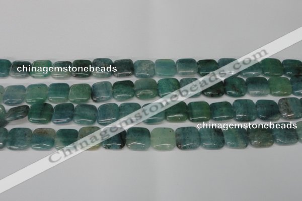 CAQ637 15.5 inches 12*12mm square aquamarine gemstone beads