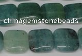 CAQ638 15.5 inches 14*14mm square aquamarine gemstone beads