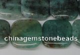 CAQ640 15.5 inches 18*18mm square aquamarine gemstone beads