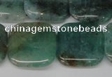 CAQ641 15.5 inches 20*20mm square aquamarine gemstone beads