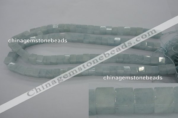 CAQ66 15.5 inches 8*8mm cube natural aquamarine beads wholesale