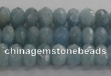 CAQ70 15.5 inches 5*7mm faceted rondelle AB grade aquamarine beads