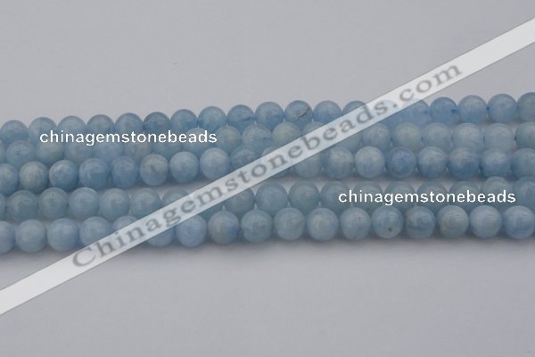 CAQ701 15.5 inches 6mm round natural aquamarine beads wholesale