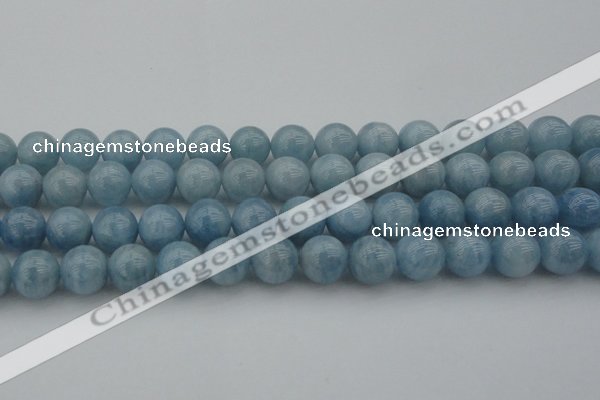 CAQ704 15.5 inches 12mm round natural aquamarine beads wholesale