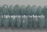 CAQ71 15.5 inches 5*9mm faceted rondelle AB grade aquamarine beads