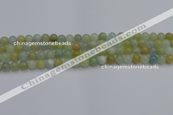 CAQ752 15.5 inches 8mm round aquamarine beads wholesale