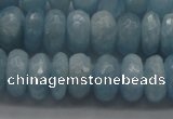 CAQ76 15.5 inches 5*9mm faceted rondelle A grade aquamarine beads