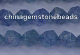 CAQ773 15.5 inches 10mm faceted nuggets imitation aquamarine beads