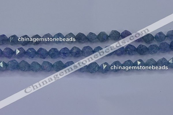 CAQ774 15.5 inches 12mm faceted nuggets imitation aquamarine beads