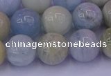 CAQ784 15.5 inches 12mm round natural aquamarine beads