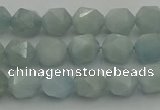 CAQ796 15.5 inches 6mm faceted nuggets aquamarine gemstone beads