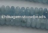 CAQ80 15.5 inches 3*7mm faceted rondelle AA grade aquamarine beads