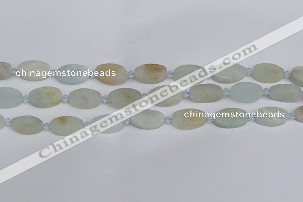 CAQ801 15.5 inches 10*16mm oval aquamarine gemstone beads