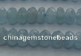 CAQ81 15.5 inches 4*7mm faceted rondelle AA grade aquamarine beads