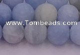 CAQ812 15.5 inches 8mm round matte aquamarine beads wholesale