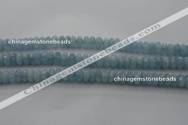 CAQ82 15.5 inches 5*9mm faceted rondelle AA grade aquamarine beads