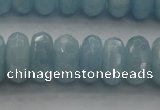 CAQ83 15.5 inches 6*11mm faceted rondelle AA grade aquamarine beads