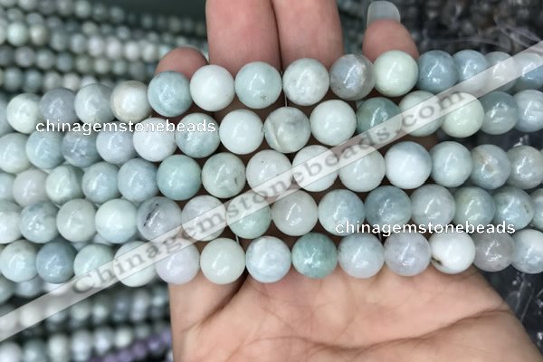 CAQ843 15.5 inches 10mm round aquamarine beads wholesale