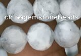 CAQ849 15.5 inches 8mm faceted round aquamarine beads wholesale