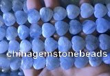 CAQ860 15.5 inches 13*14mm faceted heart aquamarine beads