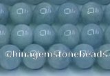 CAQ865 15.5 inches 6mm round aquamarine gemstone beads wholesale