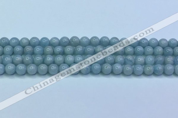 CAQ865 15.5 inches 6mm round aquamarine gemstone beads wholesale