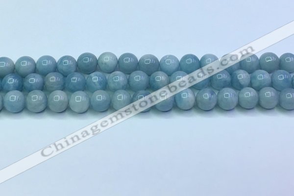 CAQ866 15.5 inches 8mm round aquamarine gemstone beads wholesale