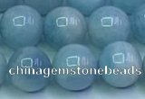 CAQ867 15.5 inches 10mm round aquamarine gemstone beads wholesale