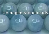 CAQ868 15.5 inches 12mm round aquamarine gemstone beads wholesale