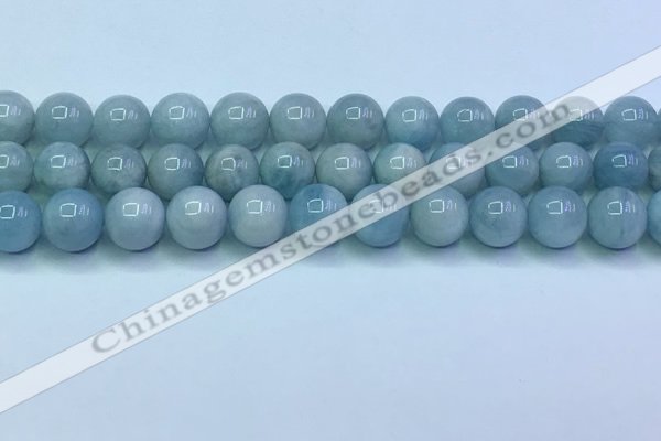 CAQ868 15.5 inches 12mm round aquamarine gemstone beads wholesale